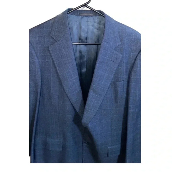 Harrod's by Chester Barrie Men's Wool Sports Coat Blazer Blue Size 40R - Picture 3 of 11